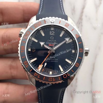 Swiss Grade Omege Seamaster 600m GMT Blue Rubber SS Watch